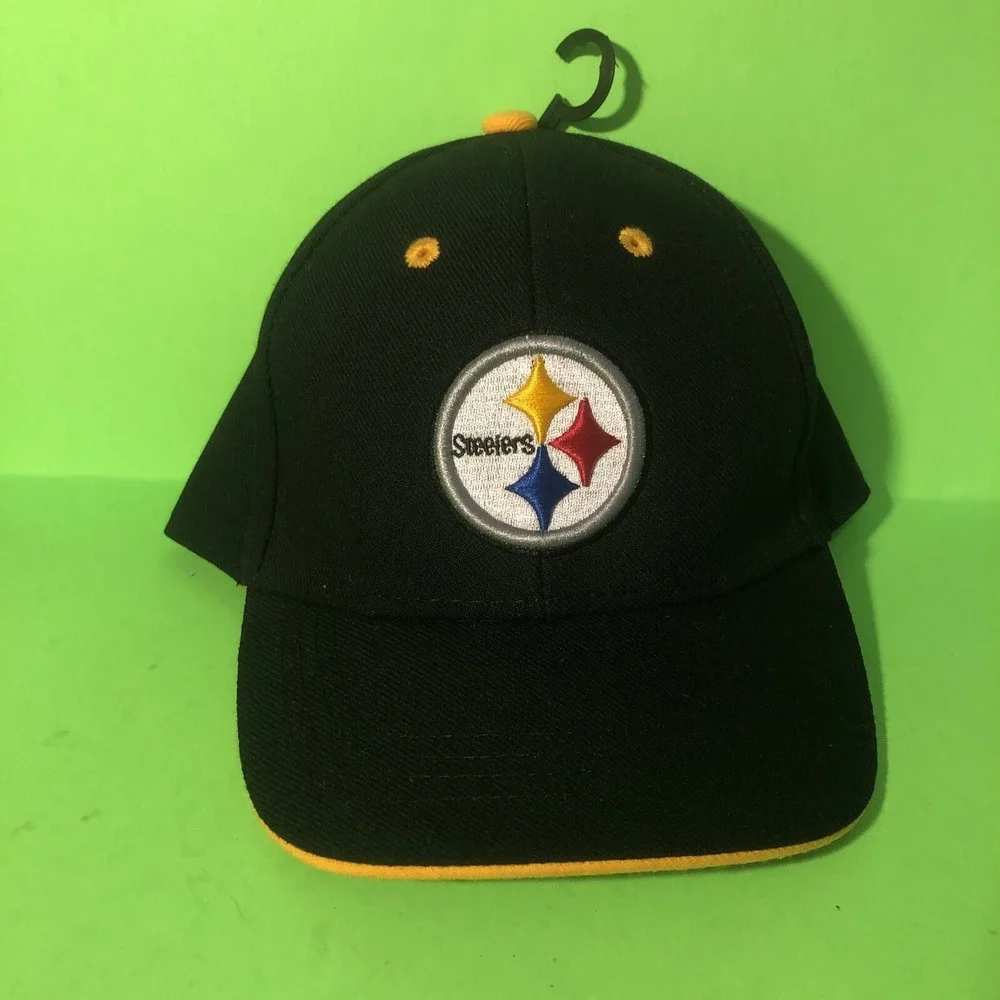 NFL Team Apparel Youth Pittsburg Steelers Adjustable Baseball Cap/Hat NEW W/TAGS